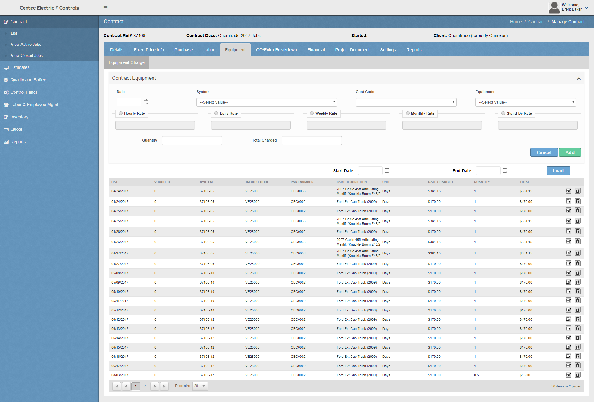 Contract Equipments